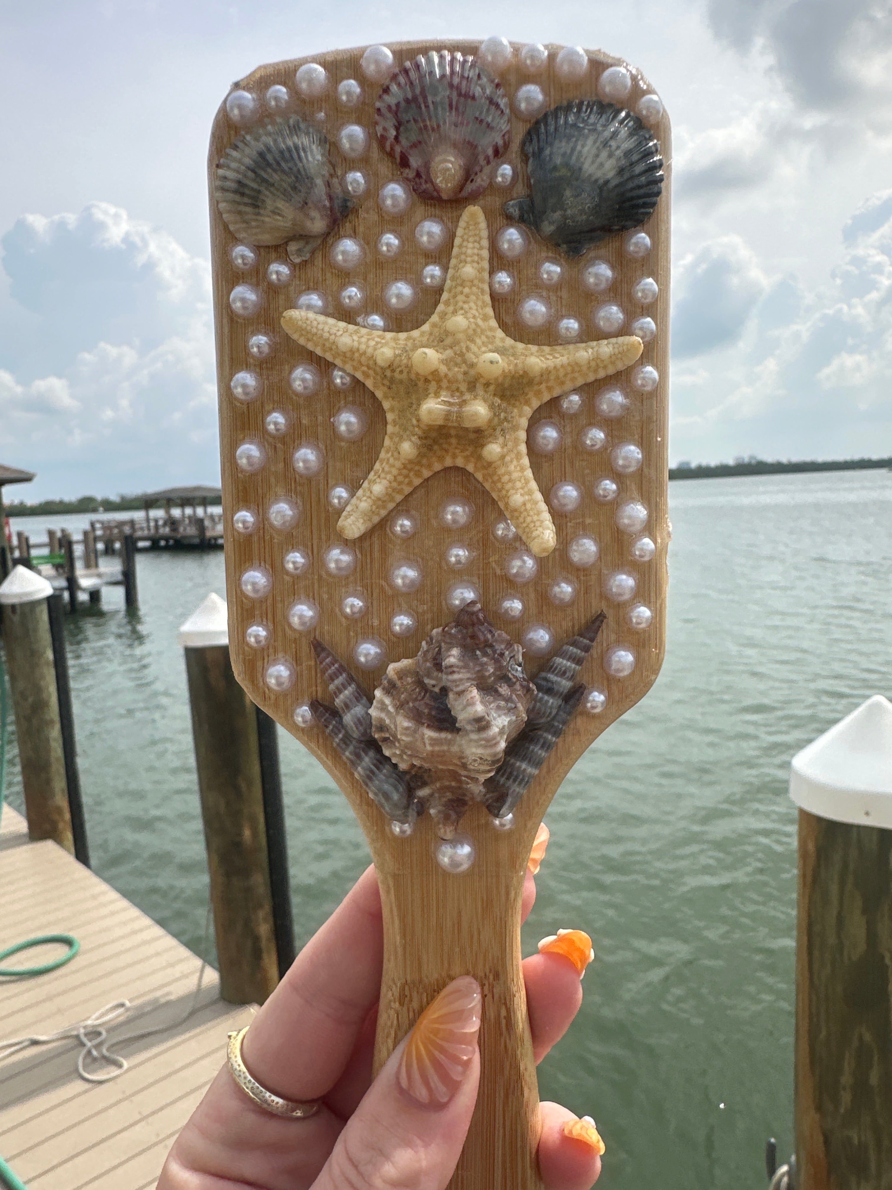 Shell hair brush