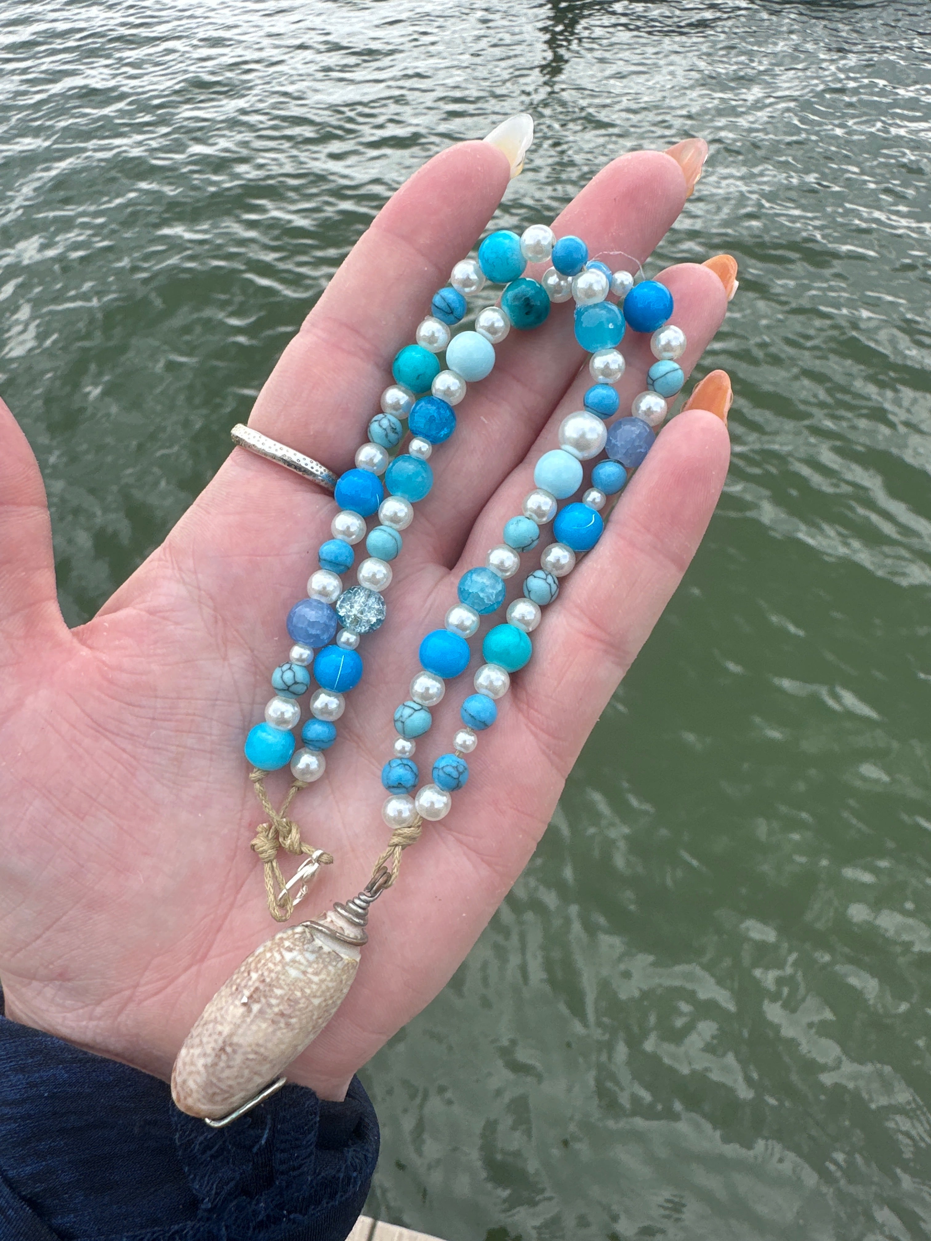 Blue Shell Necklace