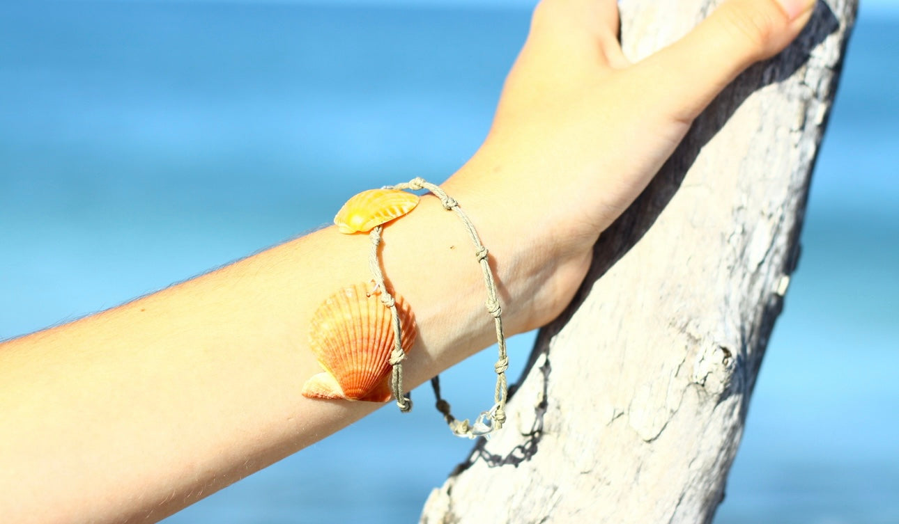 Rope adjustable scallop bracelets
