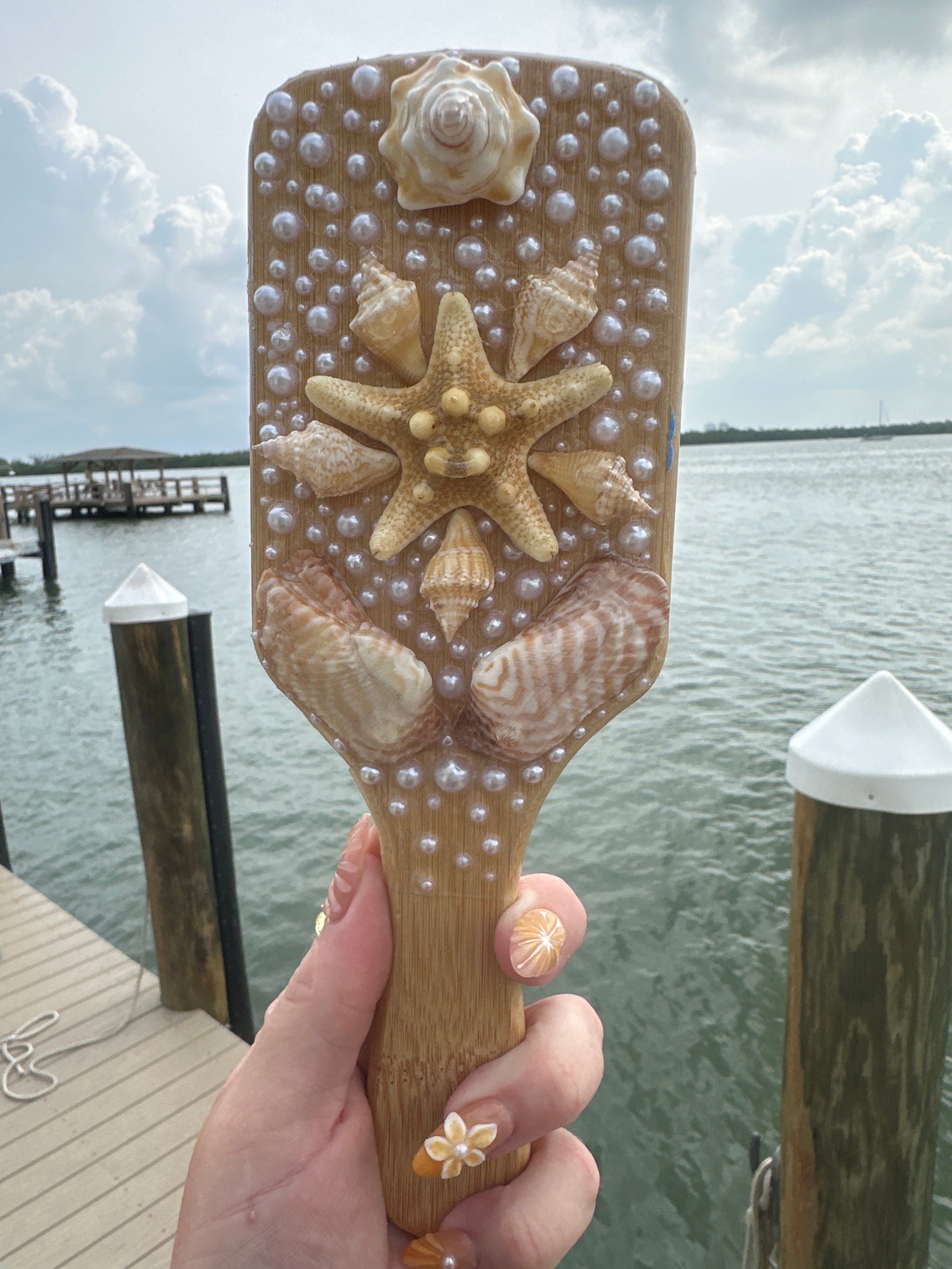 Shell hair brush