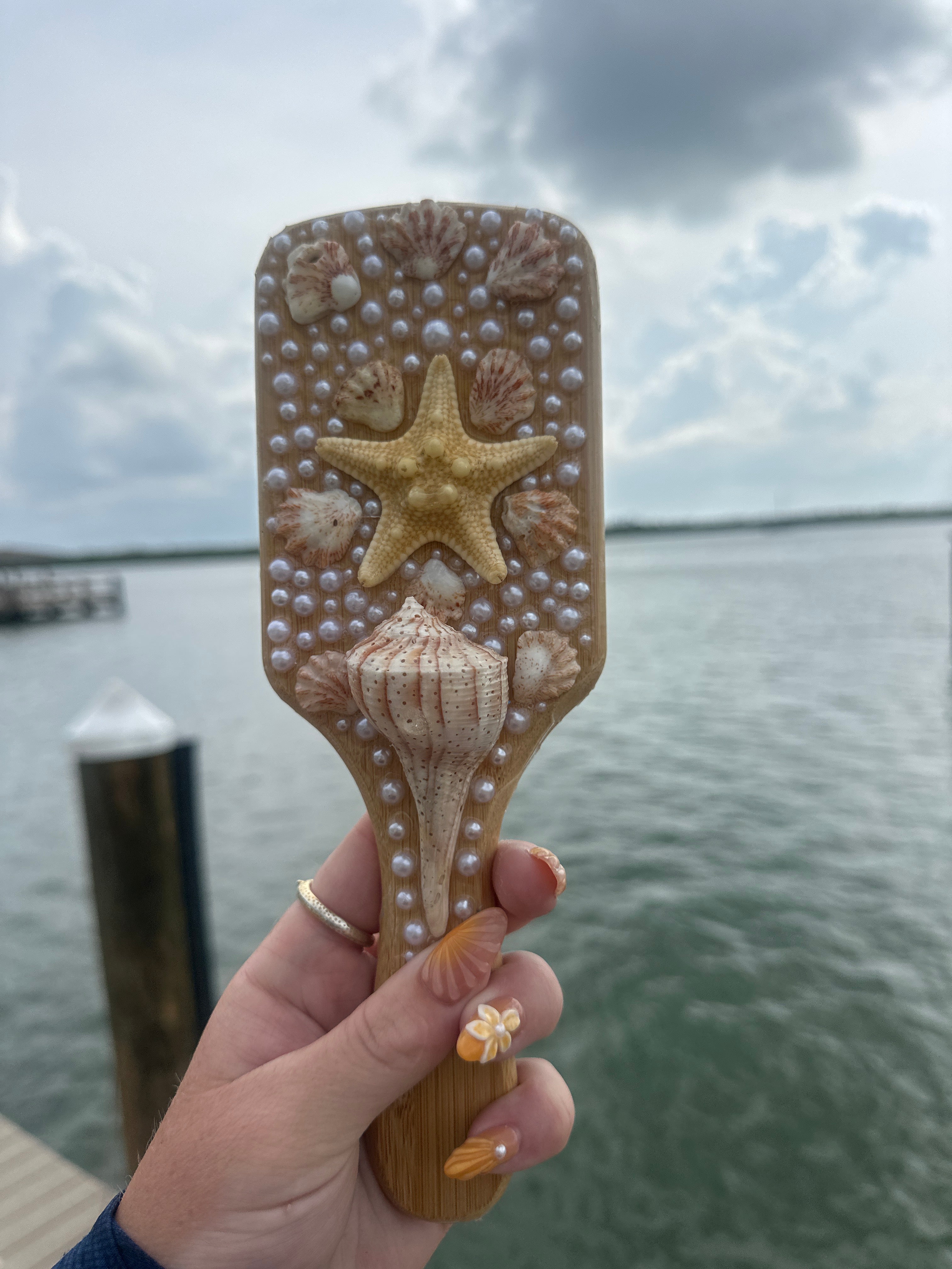 Shell hair brush