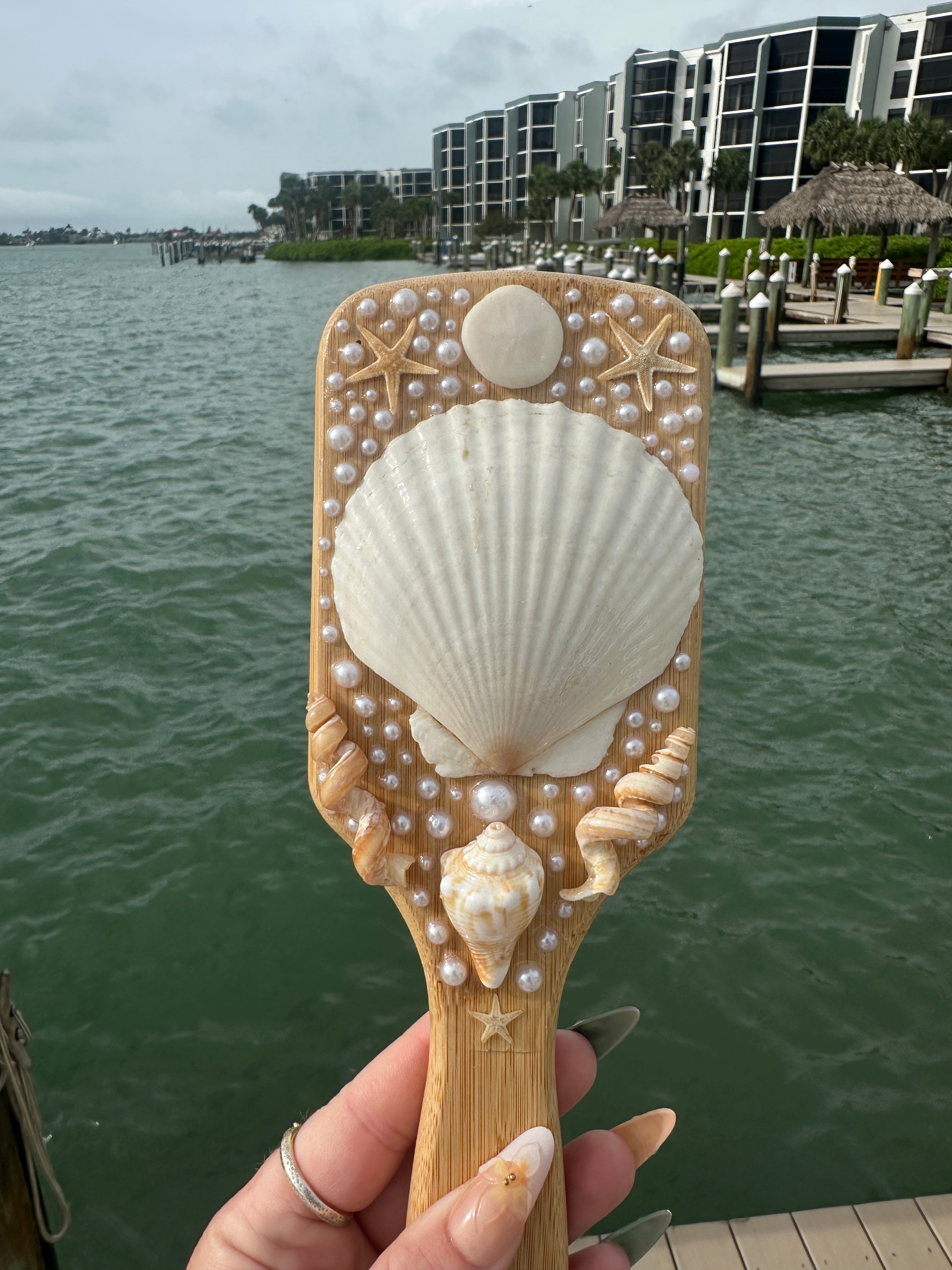 Shell hair brush